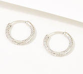 Or Paz Sterling Silver Texture Hammered Huggie Hoops